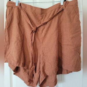 Soundstyle Dark Rust Shorts Relaxed Casual Bottoms NEW Women's Size 3XL
